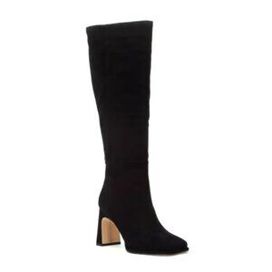 NEW Sam Edelman Sylvia Knee High Boots Womens 9.5 Wide Calf Suede Minimalist